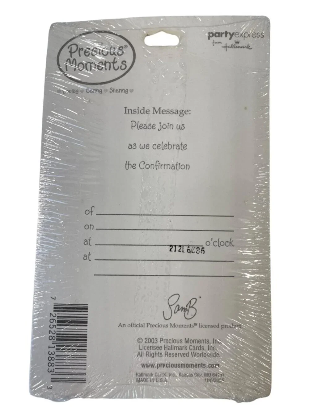 Vintage Precious Moments Invitations, Religious Confirmation, 8 Pack Greeting Ca